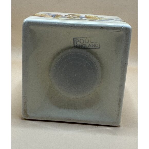 Vintage Personalized “JULIE” Mason's Coin Bank Cube Teddy Bear Ironstone England - Picture 5 of 8